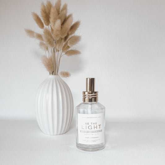 Be the Light Room Spray with citrus and jasmine fragrance inspired by Matthew 5:16, Faith and Grace Co