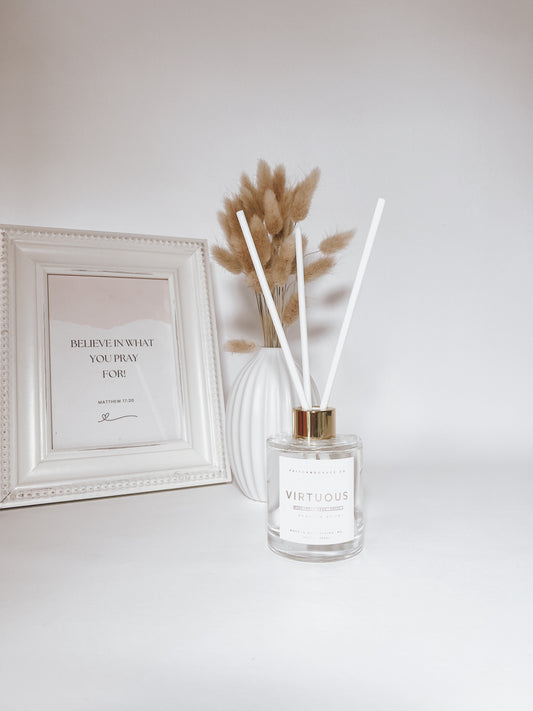 Virtuous pineapple sage anise Christian reed diffuser with fiber reeds
